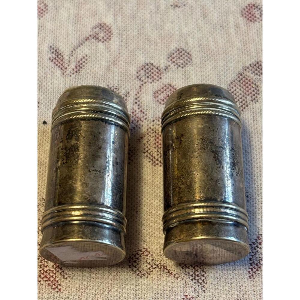 Antique EPNS Silverplated Salt and Pepper Shakers